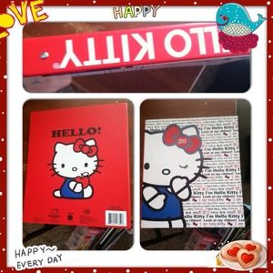 Hello kitty binder!🎀🎀