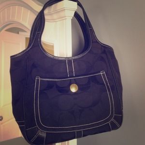 Black coach shoulder bag
