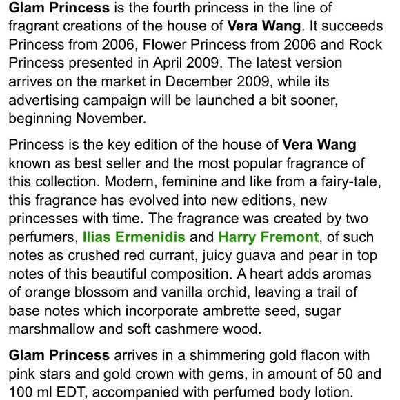 Vera Wang Glam Princess 3.4 oz Perfume - Picture 2 of 2
