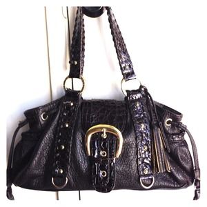 Red by Marc Ecko dark brown with gold accent purse