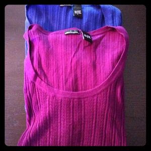 LONG SLEEVE BLUE AND PURPLE SWEATERS