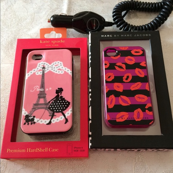 Kate Spade/Marc Jacobs iPhone 4 cases+charger
