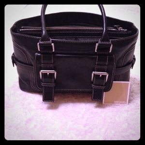 Black Leather Michael Kors Purse