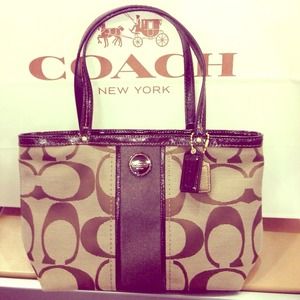 100% Authentic COACH Top Handle Tote