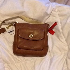 Coach leather cross body NWT