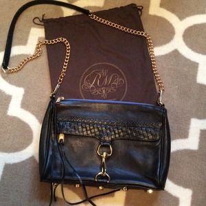 Rebecca Minkoff Bags - Rebecca Minkoff Black MAC w/ Blue Zipper Rebecca Minkoff Bags - Rebecca Minkoff Black MAC w/ Blue Zipper