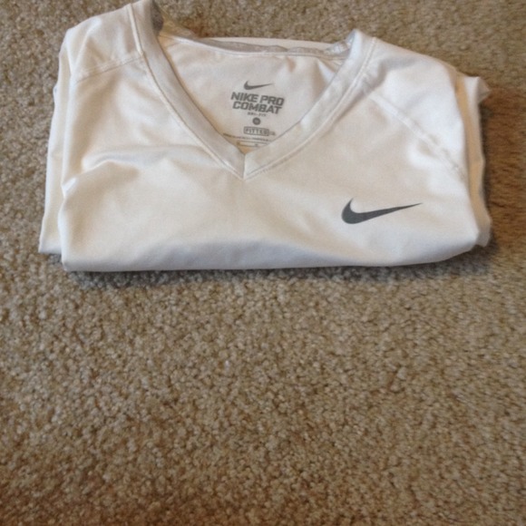 Nike Dri-Fit white v-neck NWOT