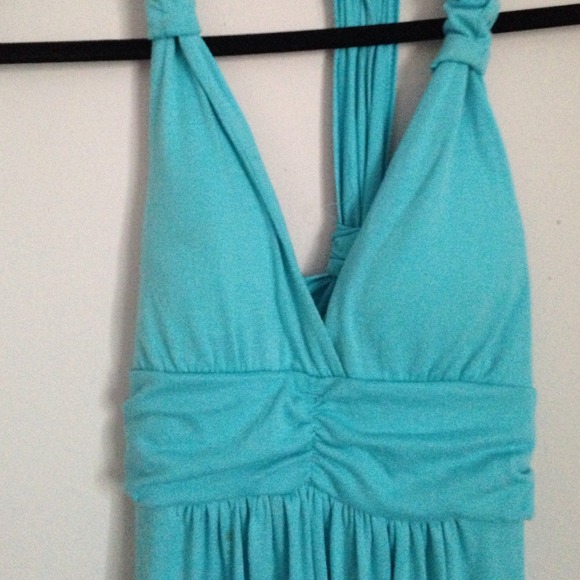 Gorgeous Blue Maxi Dress with Unique Back - Picture 4 of 4