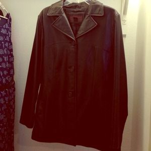 Black leather jacket