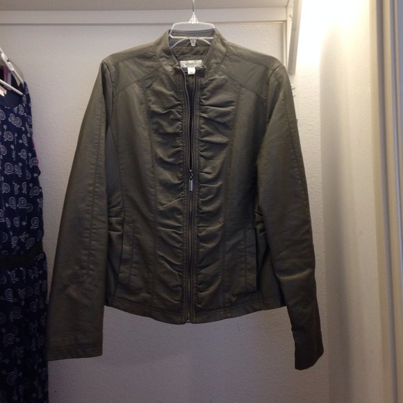 Green leather jacket