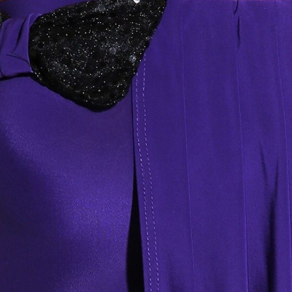 Strapless Royal purple mini w/sequins now accent - Picture 4 of 4