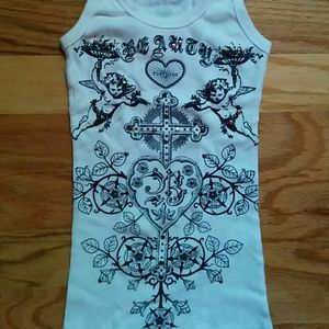 Bebe white tank top