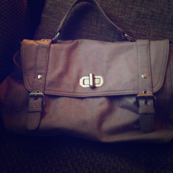Blush colored cross body bag