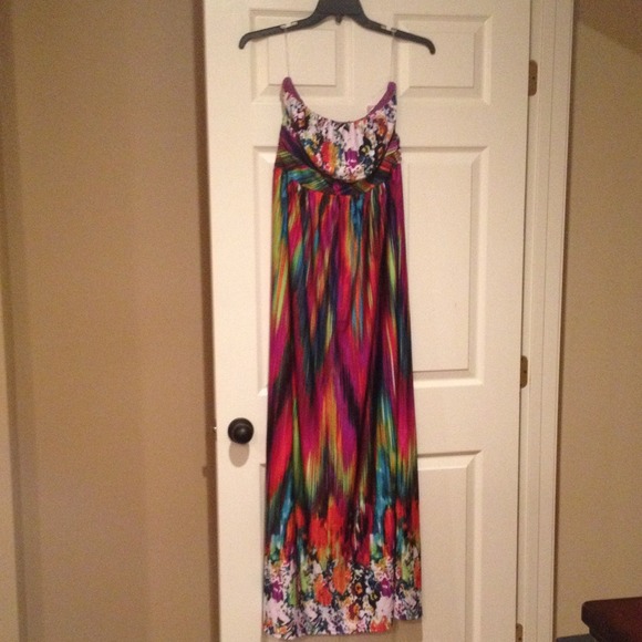Long maxi dress strapless size 2x