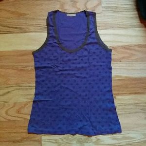 Skull pattern purple tank top