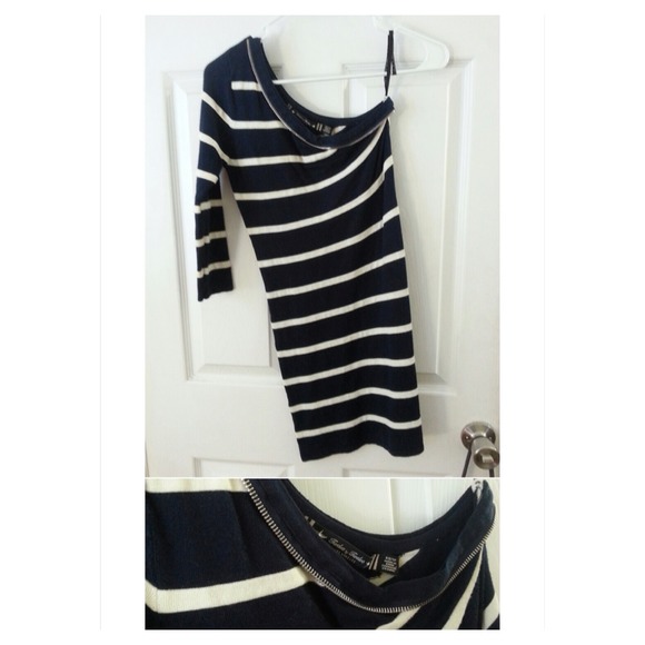 Forever 21 One Shoulder Dress in Navy