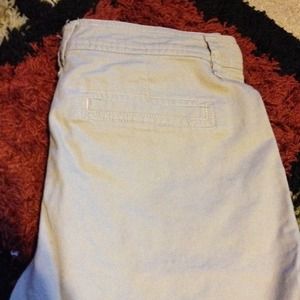 Khaki shorts to knee length