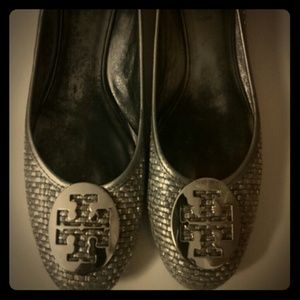 Authentic Tory Burch Mettalic Ballet Flats