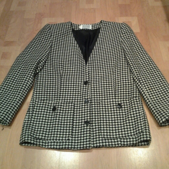 Vintage Houndstooth Blazer - Russ Petites