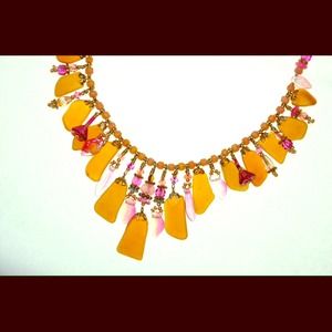 Genuine Seaglass Earrings and Necklace set