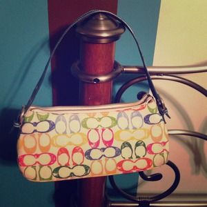 Multi colored Coach Handbag