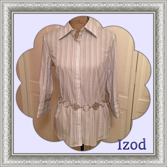 IZOD Striped Blouse - Picture 4 of 4