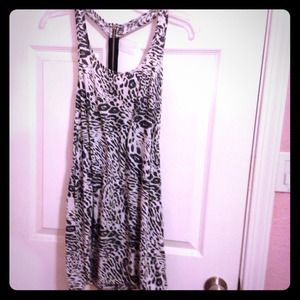 Animal print tank mini dress