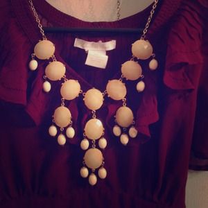 Cream bubble necklace