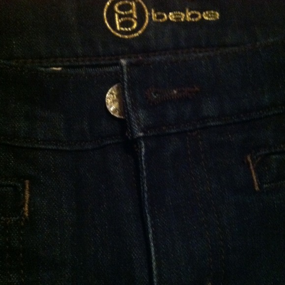 Bebe deep dark flare jeans! Gently worn