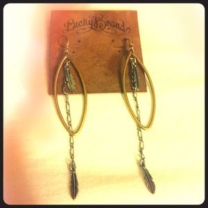 Lucky Brand Feather earrings. Brand New!