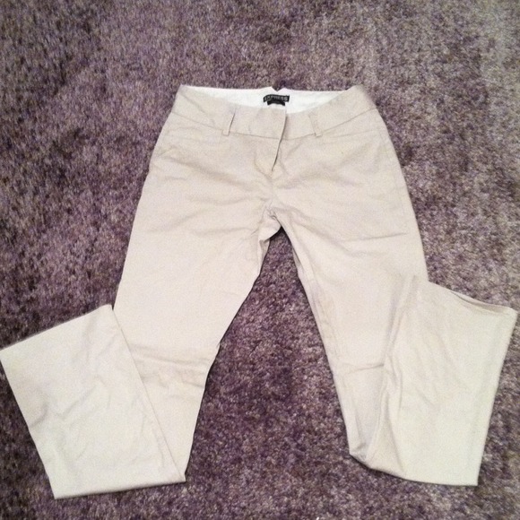 Beige barely boot dress pants.