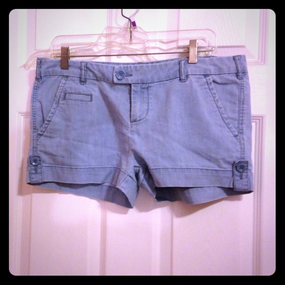 Light blue jean mini shorts