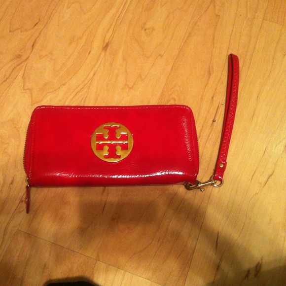 Tory Burch inspired red wallet/clutch