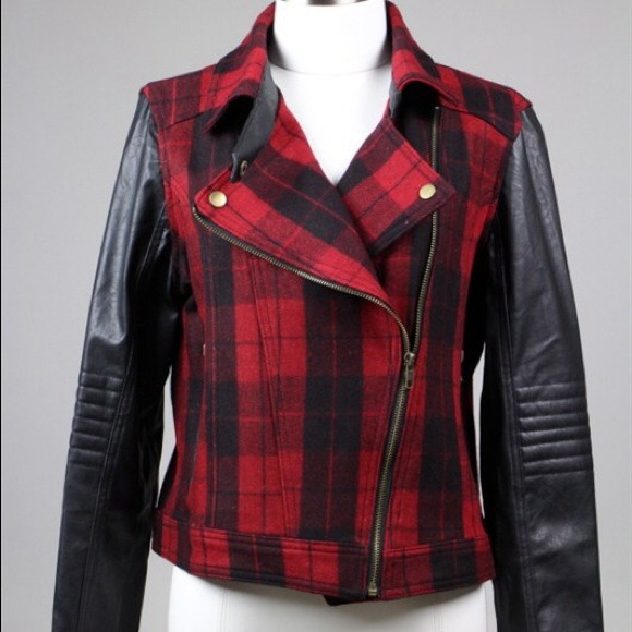 Plaid Moto Jacket