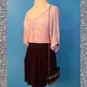 Flowy grey blouse with lace back