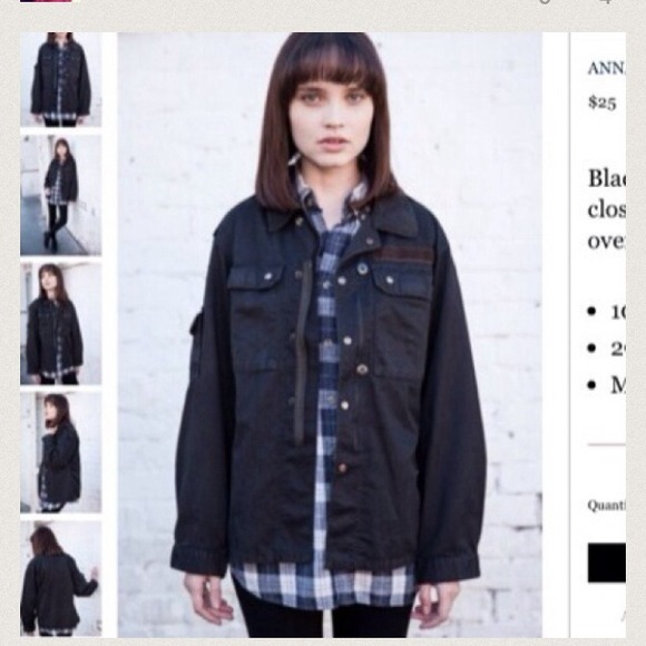 NWOT BRANDY MELVILLE BLACK MILITARY JACKET