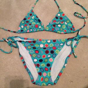 Sexy dot string bikini swim suit