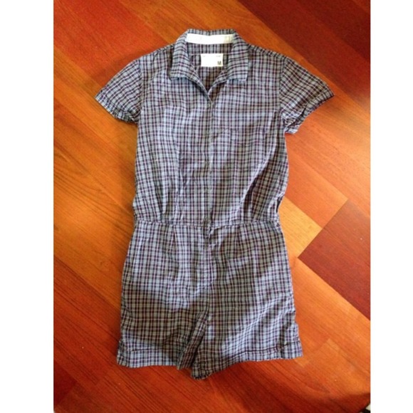 ⚡️$negotiable⚡️Rag & Bone jean romper plaid jumper - Picture 1 of 3