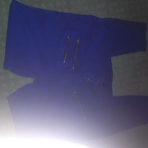 Bebe blue skinny jeans with zipper detail