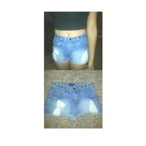 HIGH WAISTED JEAN SHORTs