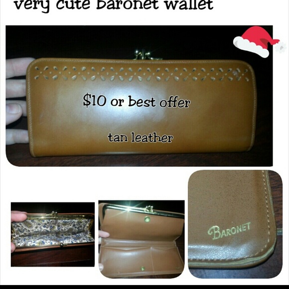 Sexy baronet tan leather wallet excellent