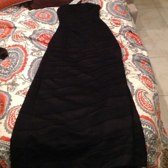 Bill levkoff strapless black dress size 4