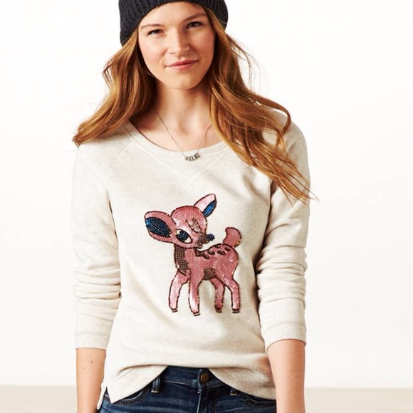 American Eagle Outfitters Tops - ModCloth style Sequin Deer Top