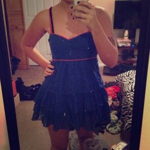 blue and pink hollister dress