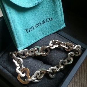 Authentic tiffany heart link bracelet