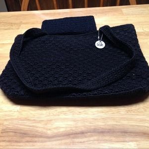 Authentic black sak purse and wallet