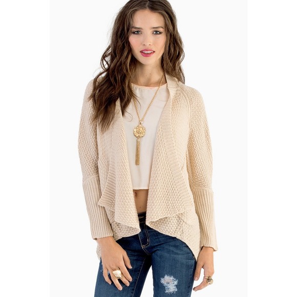 Cream Sweet Waffle Knit Cardigan - Picture 2 of 4