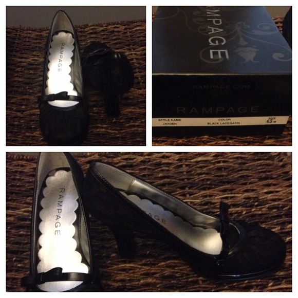 Rampage high heels black/lace size 6.5