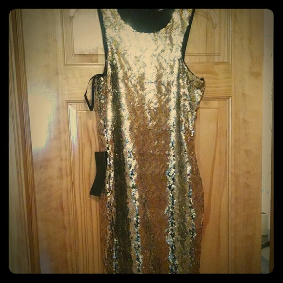 Bebe 2 tone All Over Sequin Dress!!!!!