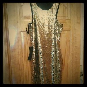 Bebe 2 tone All Over Sequin Dress!!!!!
